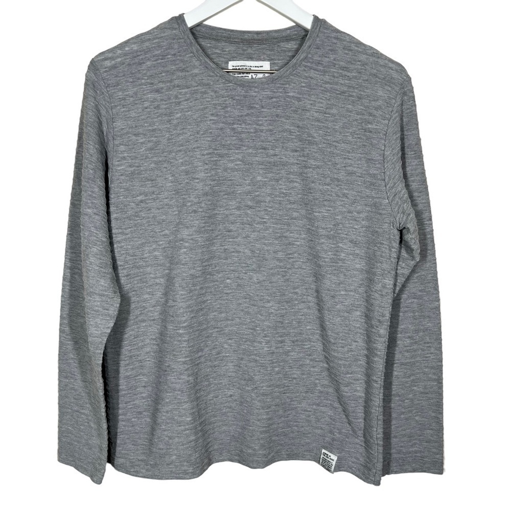 Azul by Moussy Gray Long Sleeve Textured Shirt Size Medium Casual
